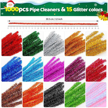 200pcs Yellow Pipe Cleaners, Chenille Stems, Pipe Cleaners for Crafts, Pipe Cleaner Crafts, Art and Craft Supplies.