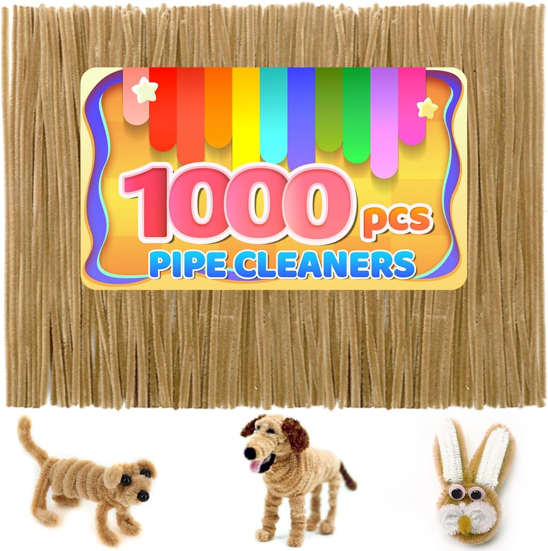 200pcs Yellow Pipe Cleaners, Chenille Stems, Pipe Cleaners for Crafts, Pipe Cleaner Crafts, Art and Craft Supplies.