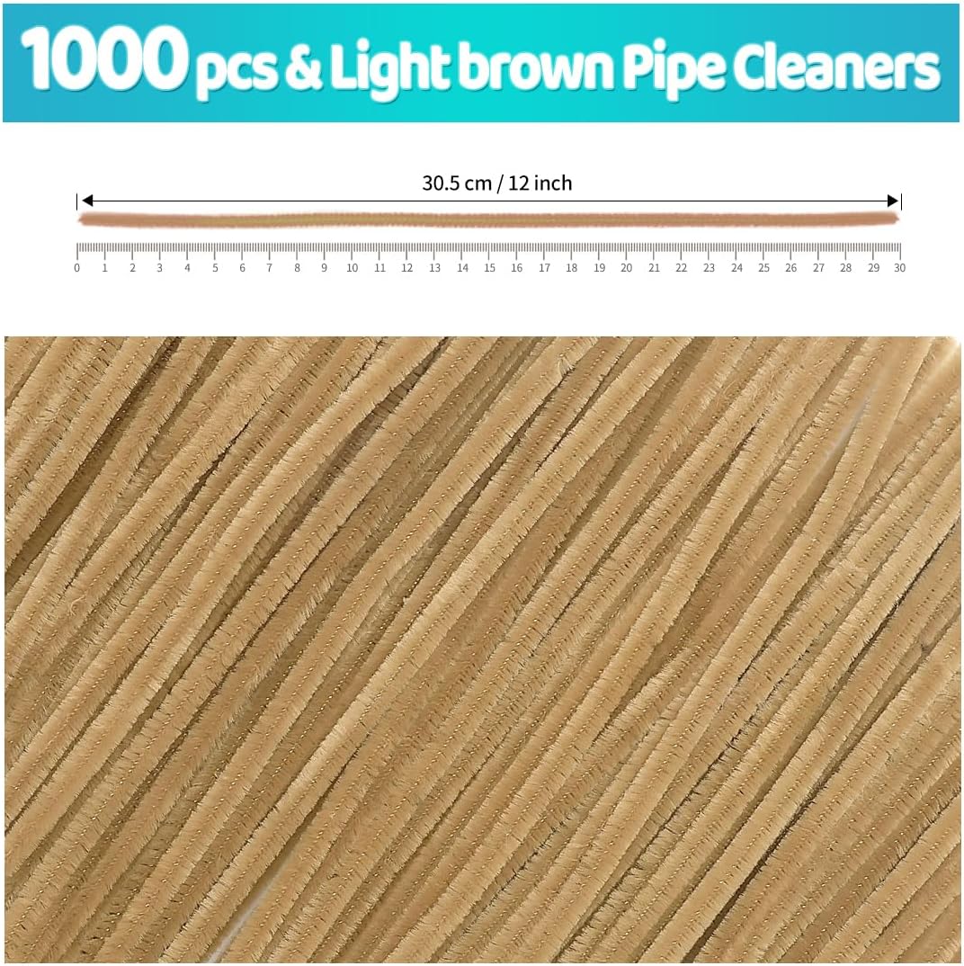 200pcs Yellow Pipe Cleaners, Chenille Stems, Pipe Cleaners for Crafts, Pipe Cleaner Crafts, Art and Craft Supplies.