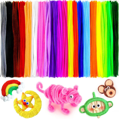 200pcs Yellow Pipe Cleaners, Chenille Stems, Pipe Cleaners for Crafts, Pipe Cleaner Crafts, Art and Craft Supplies.