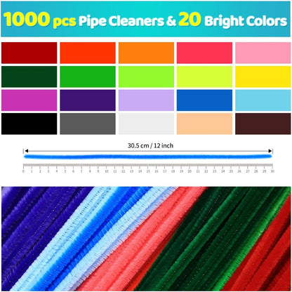 200pcs Yellow Pipe Cleaners, Chenille Stems, Pipe Cleaners for Crafts, Pipe Cleaner Crafts, Art and Craft Supplies.