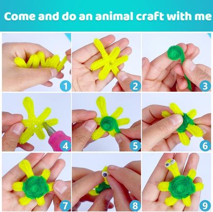 200pcs Yellow Pipe Cleaners, Chenille Stems, Pipe Cleaners for Crafts, Pipe Cleaner Crafts, Art and Craft Supplies.