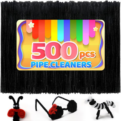 200pcs Yellow Pipe Cleaners, Chenille Stems, Pipe Cleaners for Crafts, Pipe Cleaner Crafts, Art and Craft Supplies.