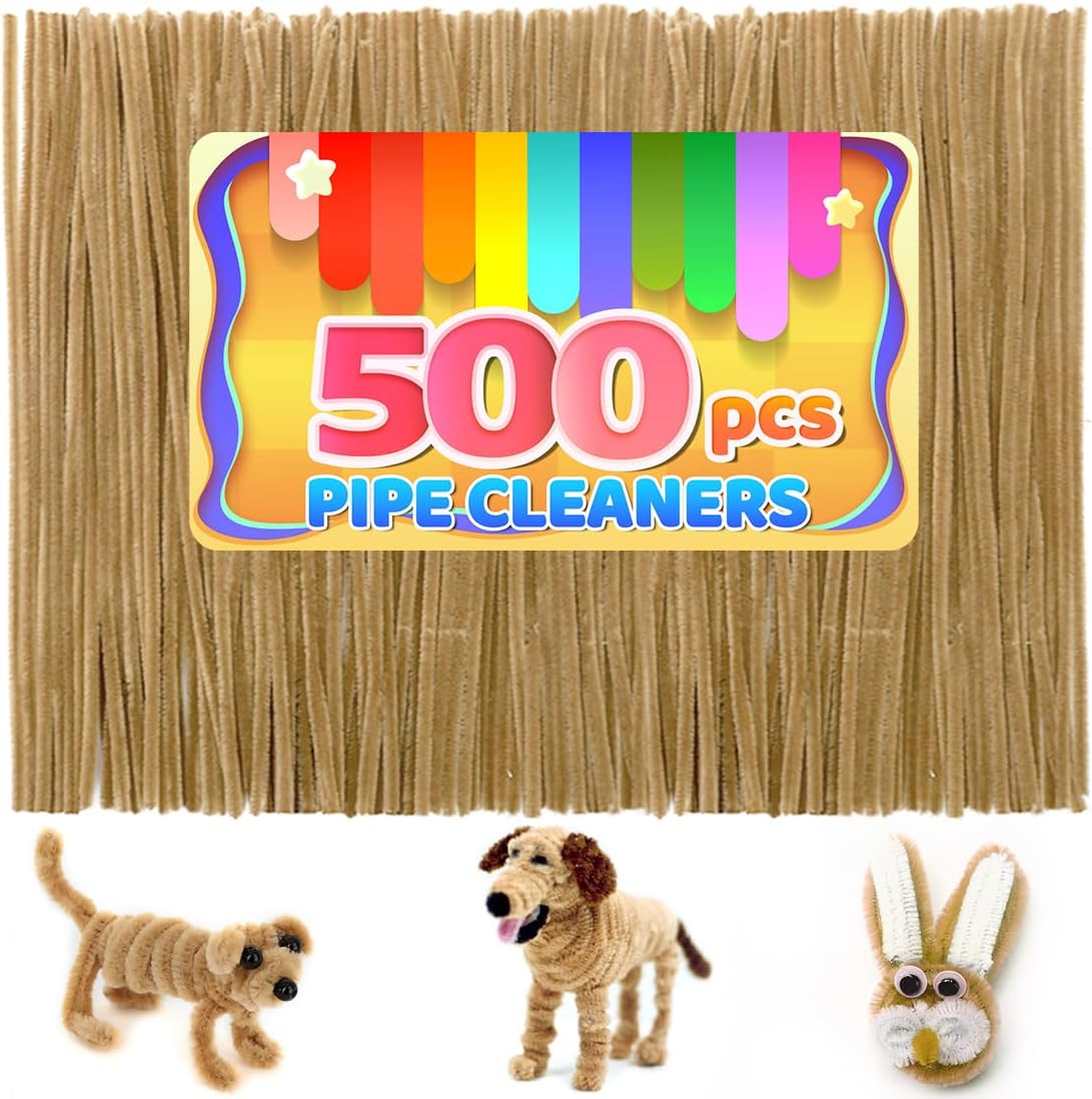 200pcs Yellow Pipe Cleaners, Chenille Stems, Pipe Cleaners for Crafts, Pipe Cleaner Crafts, Art and Craft Supplies.