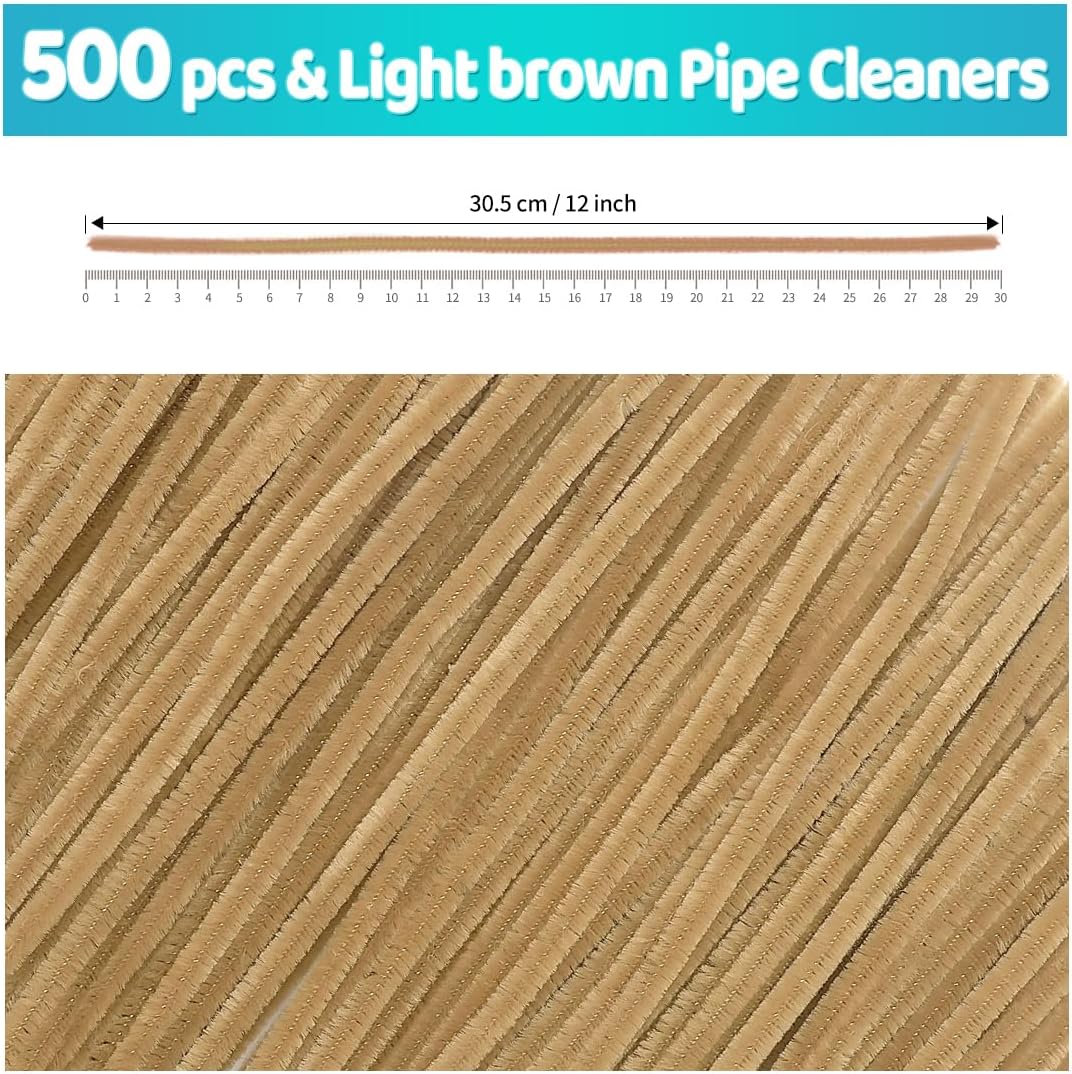 200pcs Yellow Pipe Cleaners, Chenille Stems, Pipe Cleaners for Crafts, Pipe Cleaner Crafts, Art and Craft Supplies.