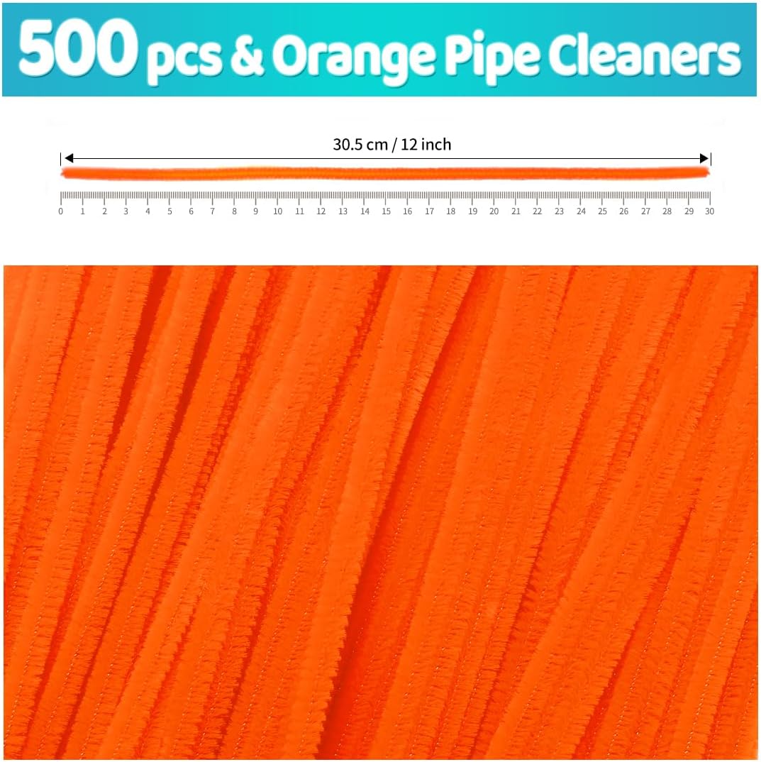 200pcs Yellow Pipe Cleaners, Chenille Stems, Pipe Cleaners for Crafts, Pipe Cleaner Crafts, Art and Craft Supplies.