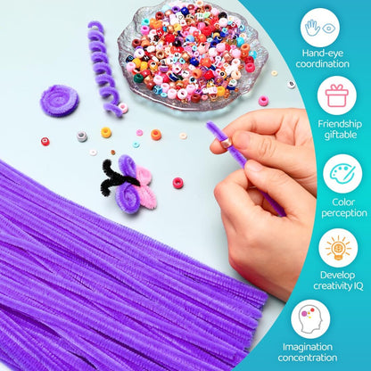 200pcs Yellow Pipe Cleaners, Chenille Stems, Pipe Cleaners for Crafts, Pipe Cleaner Crafts, Art and Craft Supplies.