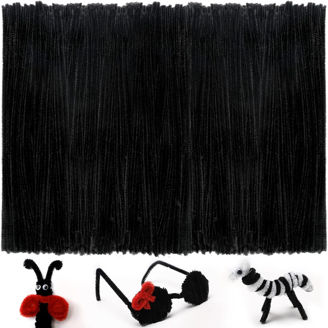 200pcs Yellow Pipe Cleaners, Chenille Stems, Pipe Cleaners for Crafts, Pipe Cleaner Crafts, Art and Craft Supplies.