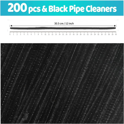 200pcs Yellow Pipe Cleaners, Chenille Stems, Pipe Cleaners for Crafts, Pipe Cleaner Crafts, Art and Craft Supplies.