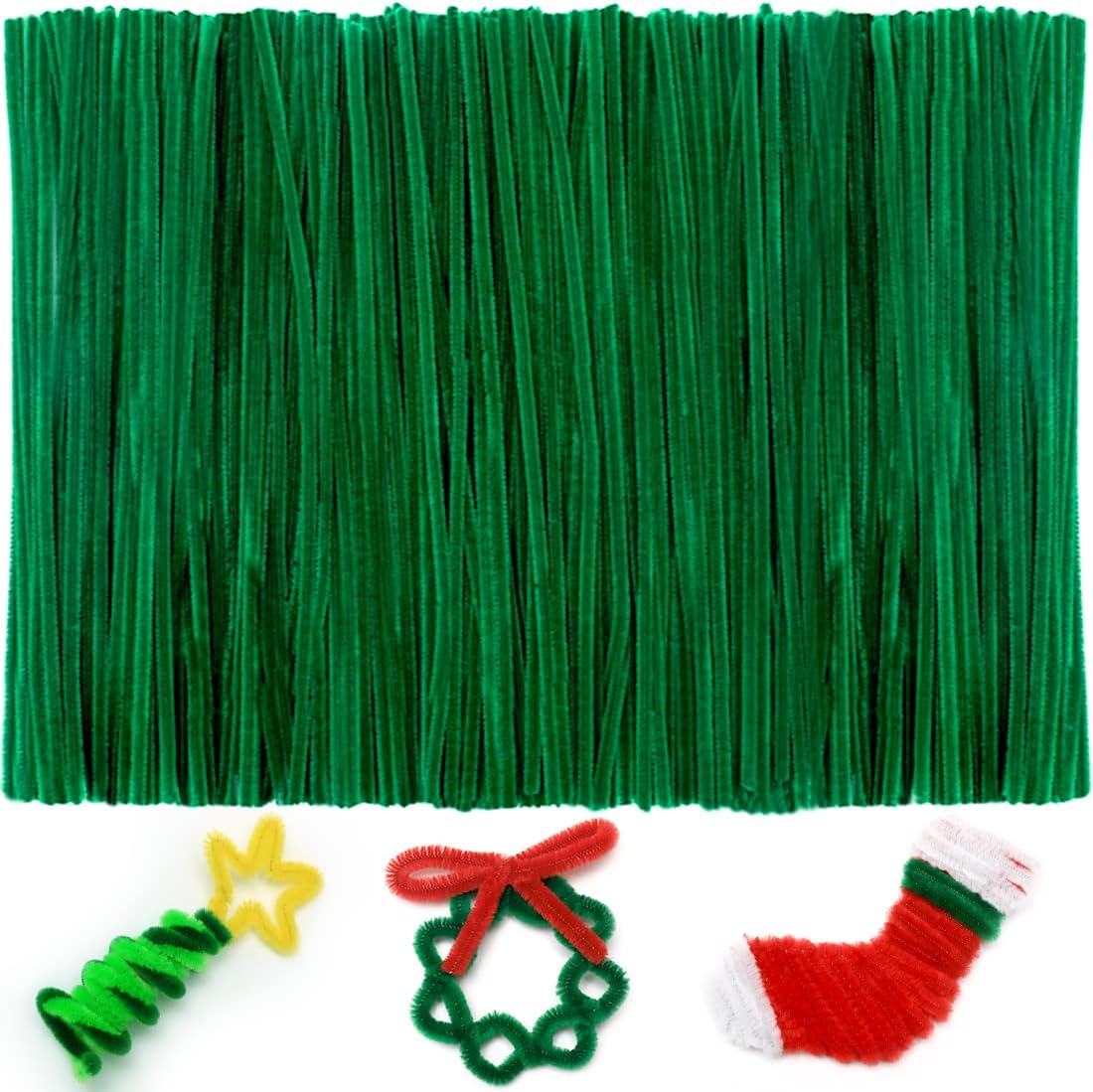 200pcs Yellow Pipe Cleaners, Chenille Stems, Pipe Cleaners for Crafts, Pipe Cleaner Crafts, Art and Craft Supplies.