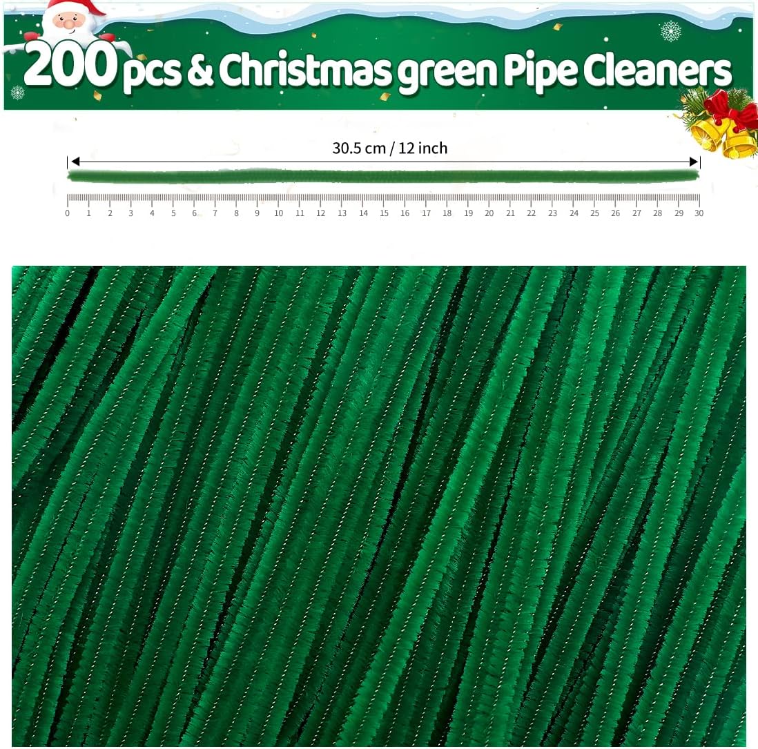 200pcs Yellow Pipe Cleaners, Chenille Stems, Pipe Cleaners for Crafts, Pipe Cleaner Crafts, Art and Craft Supplies.