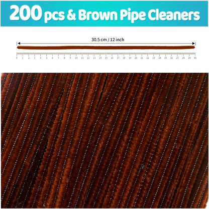 200pcs Yellow Pipe Cleaners, Chenille Stems, Pipe Cleaners for Crafts, Pipe Cleaner Crafts, Art and Craft Supplies.