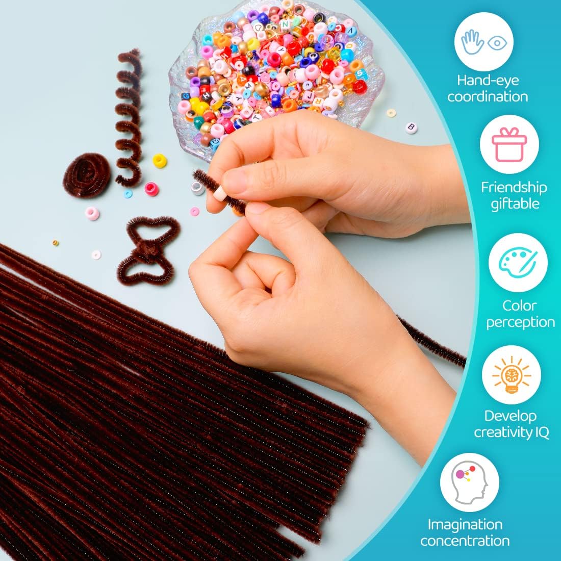 200pcs Yellow Pipe Cleaners, Chenille Stems, Pipe Cleaners for Crafts, Pipe Cleaner Crafts, Art and Craft Supplies.