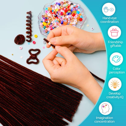 200pcs Yellow Pipe Cleaners, Chenille Stems, Pipe Cleaners for Crafts, Pipe Cleaner Crafts, Art and Craft Supplies.