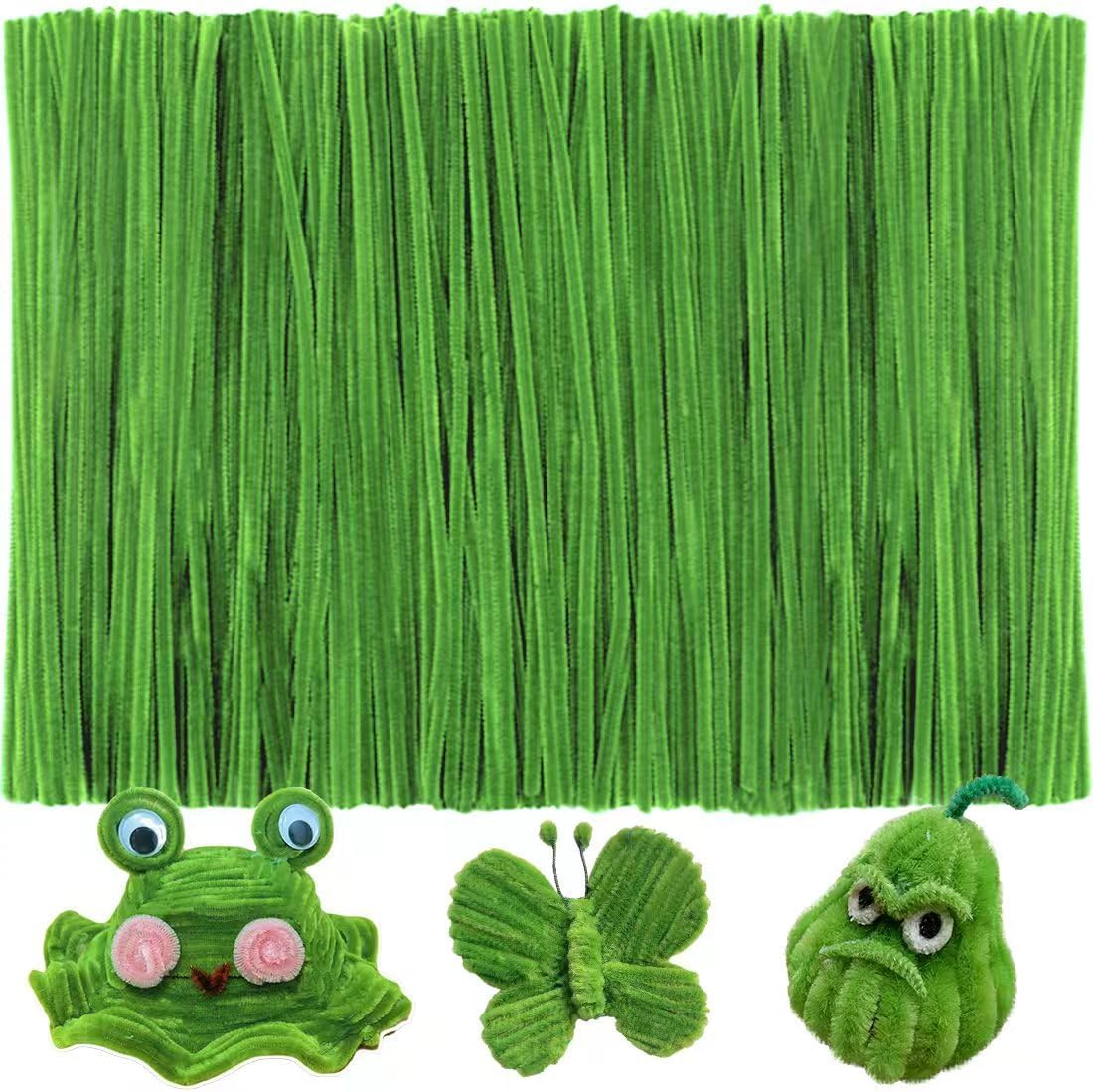 200pcs Yellow Pipe Cleaners, Chenille Stems, Pipe Cleaners for Crafts, Pipe Cleaner Crafts, Art and Craft Supplies.