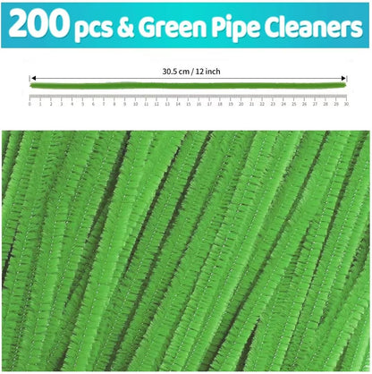 200pcs Yellow Pipe Cleaners, Chenille Stems, Pipe Cleaners for Crafts, Pipe Cleaner Crafts, Art and Craft Supplies.