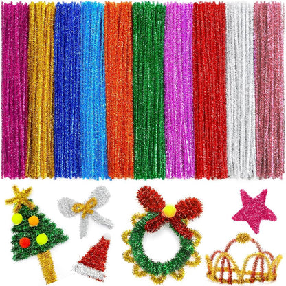 200pcs Yellow Pipe Cleaners, Chenille Stems, Pipe Cleaners for Crafts, Pipe Cleaner Crafts, Art and Craft Supplies.