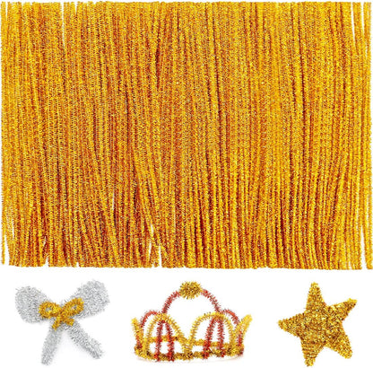 200pcs Yellow Pipe Cleaners, Chenille Stems, Pipe Cleaners for Crafts, Pipe Cleaner Crafts, Art and Craft Supplies.