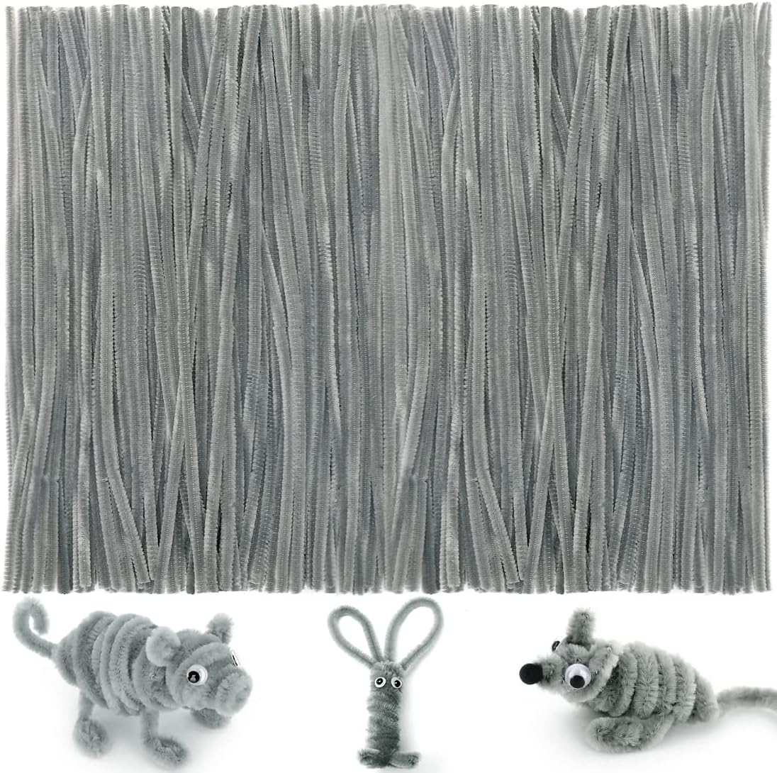 200pcs Yellow Pipe Cleaners, Chenille Stems, Pipe Cleaners for Crafts, Pipe Cleaner Crafts, Art and Craft Supplies.