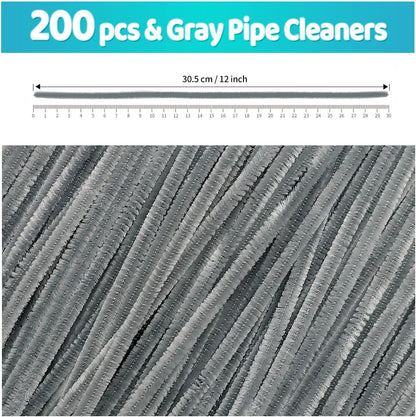 200pcs Yellow Pipe Cleaners, Chenille Stems, Pipe Cleaners for Crafts, Pipe Cleaner Crafts, Art and Craft Supplies.
