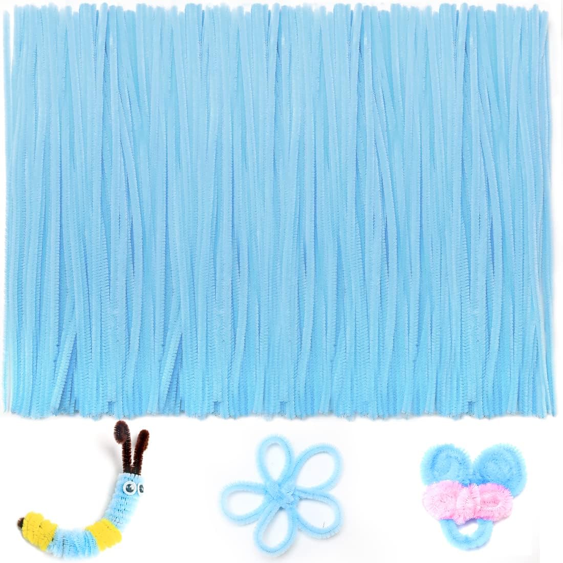 200pcs Yellow Pipe Cleaners, Chenille Stems, Pipe Cleaners for Crafts, Pipe Cleaner Crafts, Art and Craft Supplies.