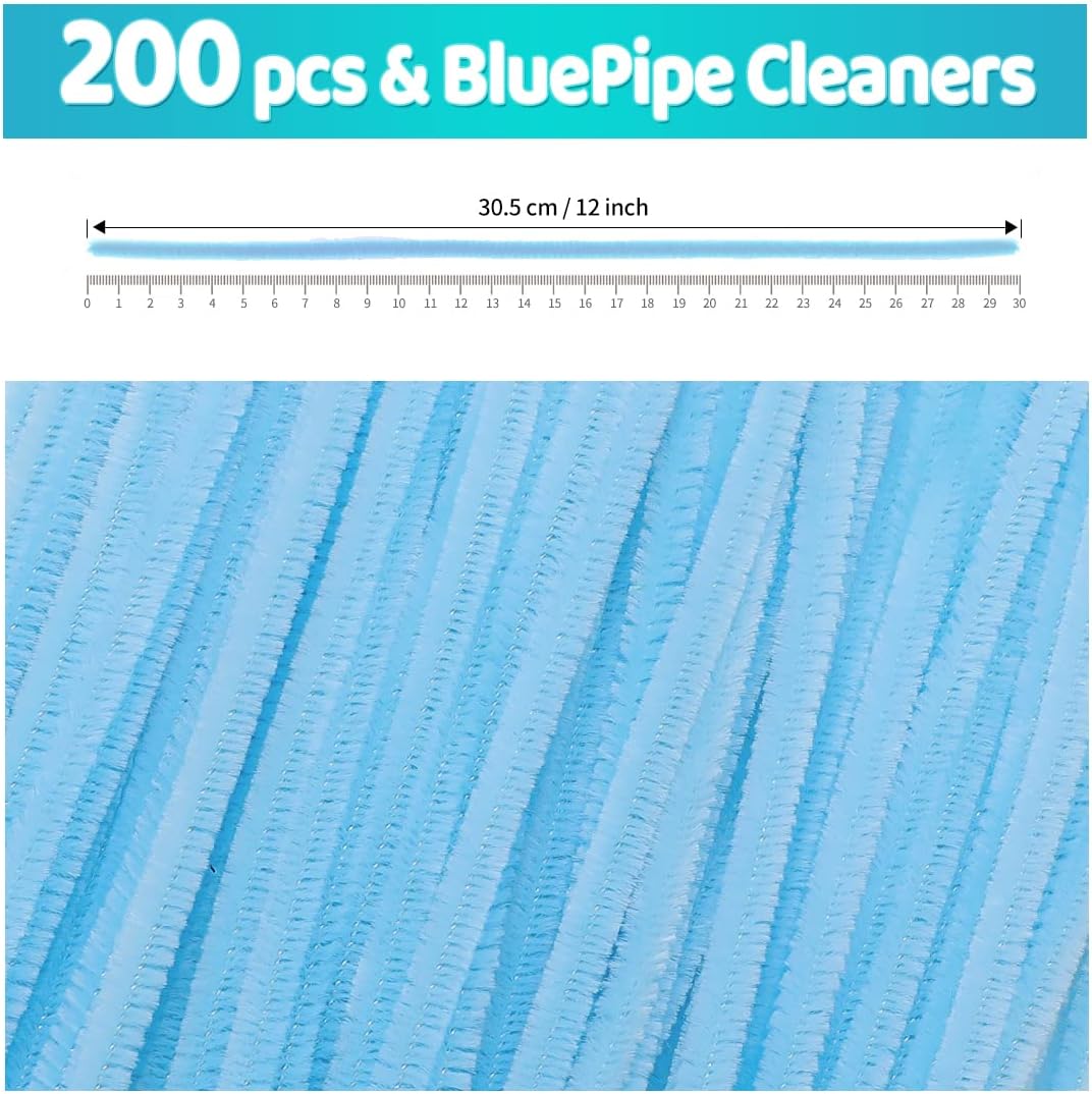 200pcs Yellow Pipe Cleaners, Chenille Stems, Pipe Cleaners for Crafts, Pipe Cleaner Crafts, Art and Craft Supplies.