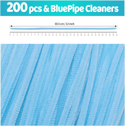 200pcs Yellow Pipe Cleaners, Chenille Stems, Pipe Cleaners for Crafts, Pipe Cleaner Crafts, Art and Craft Supplies.