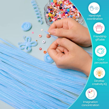 200pcs Yellow Pipe Cleaners, Chenille Stems, Pipe Cleaners for Crafts, Pipe Cleaner Crafts, Art and Craft Supplies.