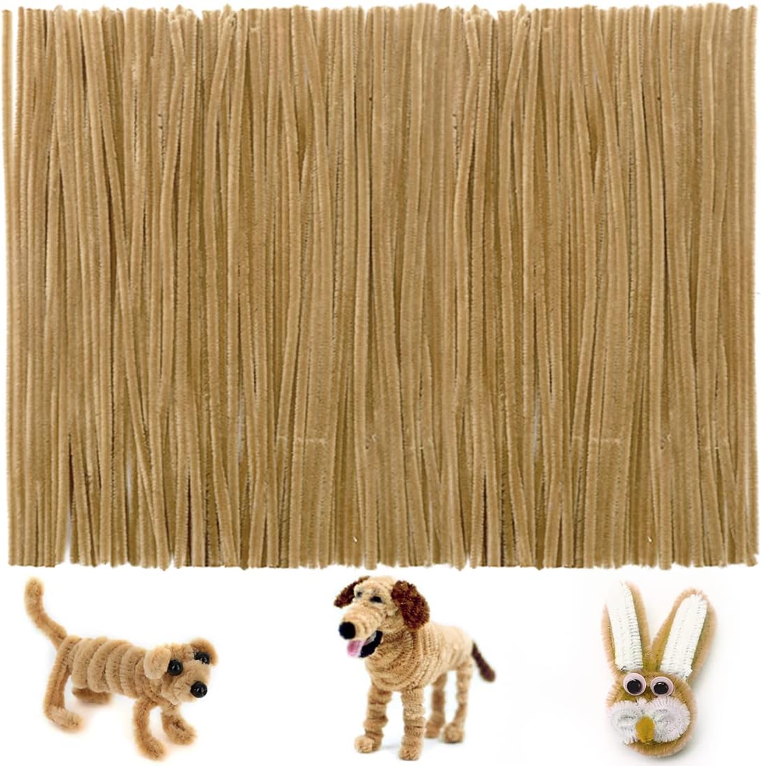 200pcs Yellow Pipe Cleaners, Chenille Stems, Pipe Cleaners for Crafts, Pipe Cleaner Crafts, Art and Craft Supplies.
