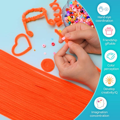 200pcs Yellow Pipe Cleaners, Chenille Stems, Pipe Cleaners for Crafts, Pipe Cleaner Crafts, Art and Craft Supplies.