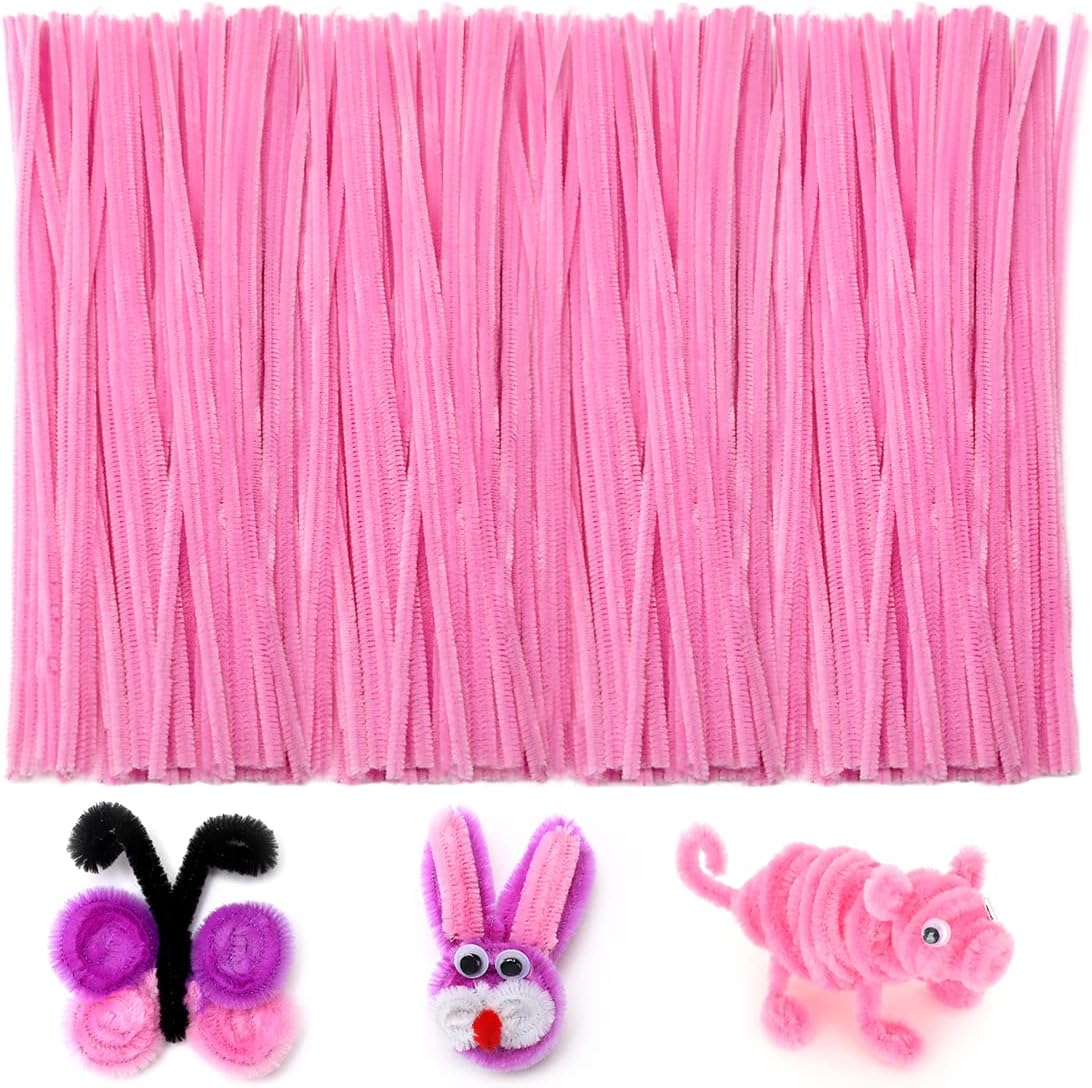 200pcs Yellow Pipe Cleaners, Chenille Stems, Pipe Cleaners for Crafts, Pipe Cleaner Crafts, Art and Craft Supplies.
