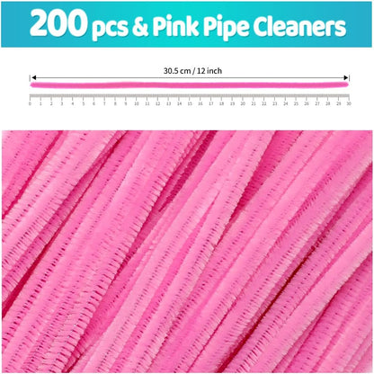 200pcs Yellow Pipe Cleaners, Chenille Stems, Pipe Cleaners for Crafts, Pipe Cleaner Crafts, Art and Craft Supplies.