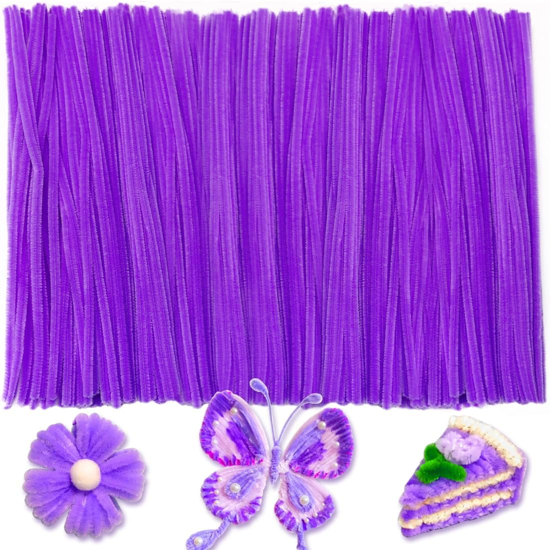 200pcs Yellow Pipe Cleaners, Chenille Stems, Pipe Cleaners for Crafts, Pipe Cleaner Crafts, Art and Craft Supplies.