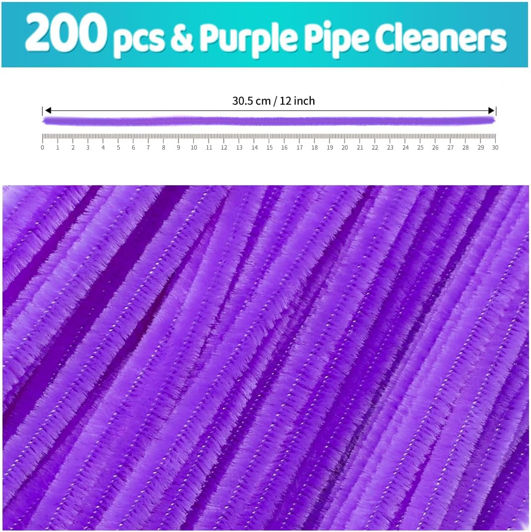 200pcs Yellow Pipe Cleaners, Chenille Stems, Pipe Cleaners for Crafts, Pipe Cleaner Crafts, Art and Craft Supplies.