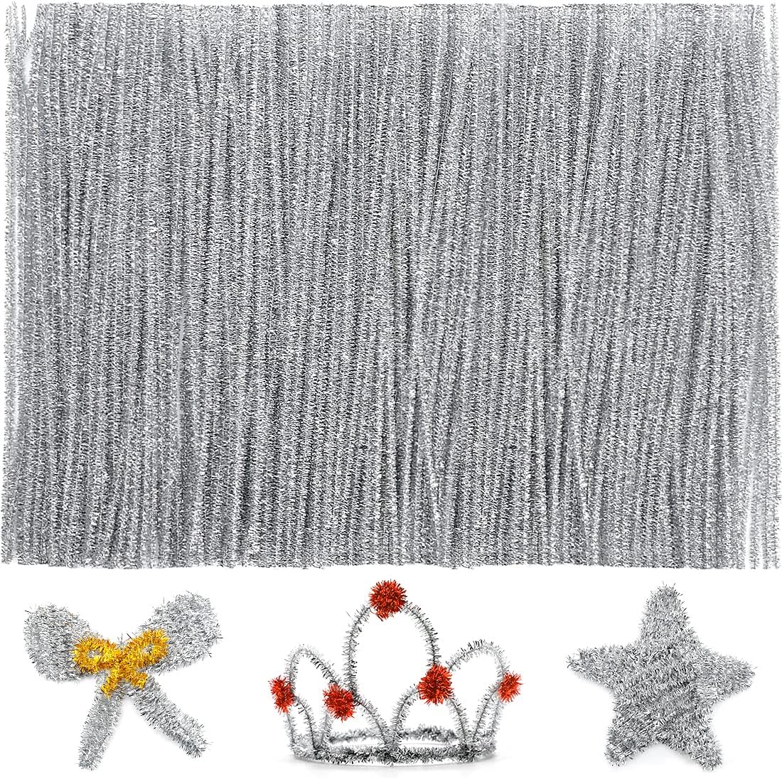 200pcs Yellow Pipe Cleaners, Chenille Stems, Pipe Cleaners for Crafts, Pipe Cleaner Crafts, Art and Craft Supplies.