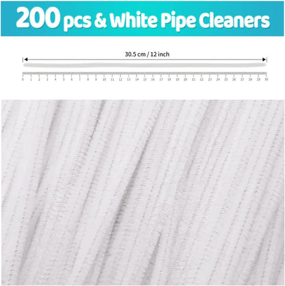 200pcs Yellow Pipe Cleaners, Chenille Stems, Pipe Cleaners for Crafts, Pipe Cleaner Crafts, Art and Craft Supplies.