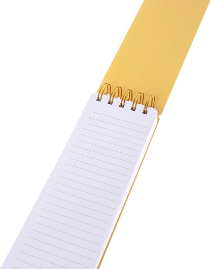 Graphique Reporter Journal, Lemon Design, Embellished Gold Foil Portable Notebook, 150 Lined Sheets, 3" x 8.75" - Perfect for Note Taking, List Making and Much More