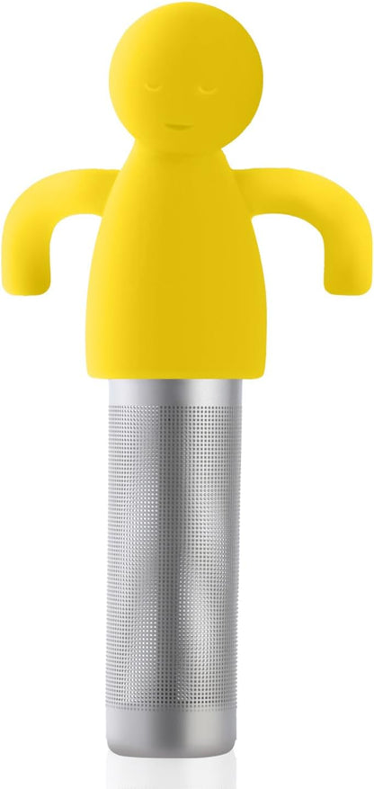 Tea Infuser for Loose Tea Cute Tea Diffuser Fine Mesh Tea Steeper Stainless Steel and Silicone Tea Strainer for Cup and Mug, Yellow