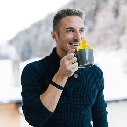 Tea Infuser for Loose Tea Cute Tea Diffuser Fine Mesh Tea Steeper Stainless Steel and Silicone Tea Strainer for Cup and Mug, Yellow