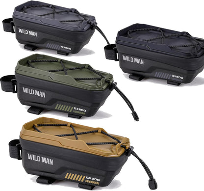 WILD MAN Bicycle Front Frame Bag Bike Bags for Cycling Waterproof Tube Bag Phone Holder Mount Cycling Pouch Compatible with Phones Under 6.8”(GX200,Yellow)