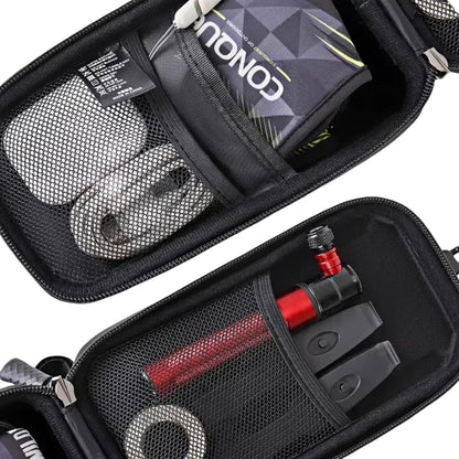 WILD MAN Bicycle Front Frame Bag Bike Bags for Cycling Waterproof Tube Bag Phone Holder Mount Cycling Pouch Compatible with Phones Under 6.8”(GX200,Yellow)