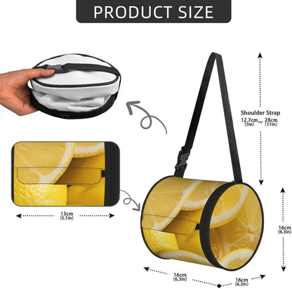 Yellow Lemon Hanging Toilet Paper Holder Waterproof Tissue Holder Cat Proof Roll Paper Case Cover Portable Foldable Roll Storage Bag with Adjustable Strap for Travel Car Camping Outdoor