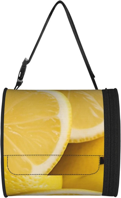 Yellow Lemon Hanging Toilet Paper Holder Waterproof Tissue Holder Cat Proof Roll Paper Case Cover Portable Foldable Roll Storage Bag with Adjustable Strap for Travel Car Camping Outdoor