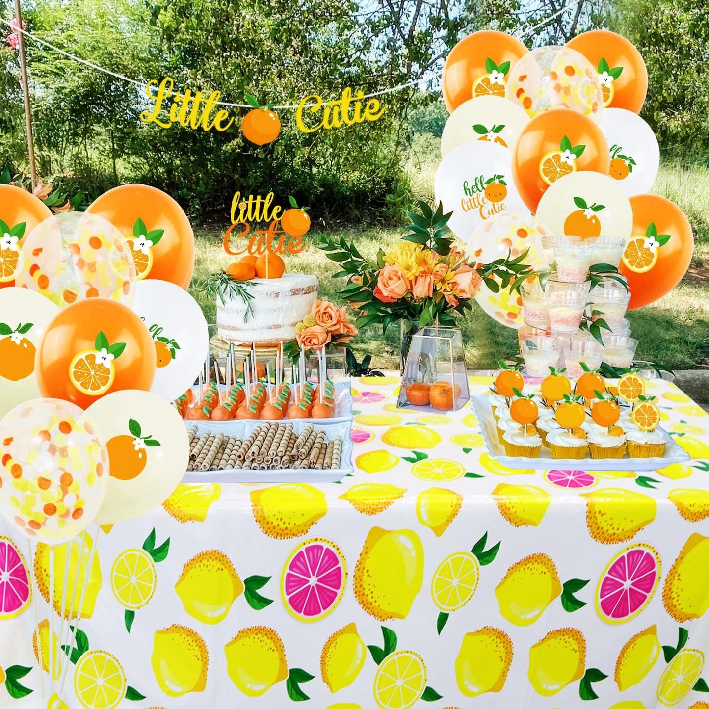 Lemon Tablecloth 108"x54" Lemon Party Decoration Disposable Summer Fresh Fruits Lemon Waterproof Table Cover for Summer Lemon Party Supplies Beach Picnic Kids Birthday Party Decorations(2Pcs)
