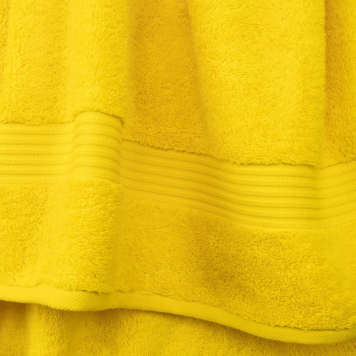 Cotton Paradise 100% Cotton Turkish Towel Set, Soft Absorbent Quick Dry, 6 Piece Towel Set, Yellow