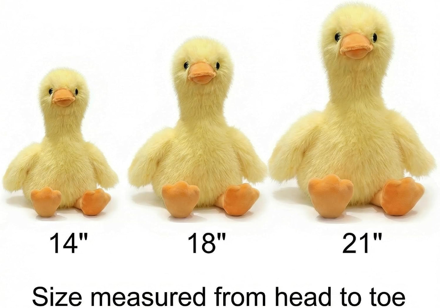 Plush Duck Stuffed Animal - Ultra Soft & Huggable, 14 Inch Cuddly Duck Buddy for Boys & Girls, for Birthday/Christmas/Valentine‘s Day (Yellow)