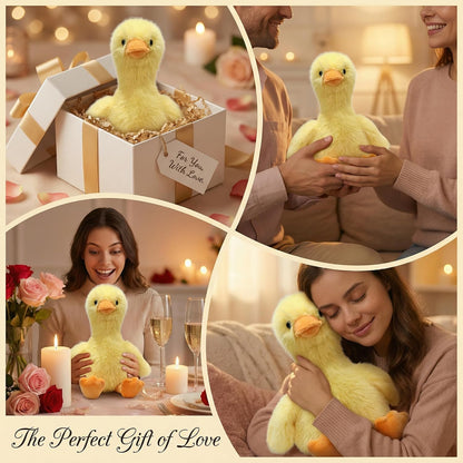 Plush Duck Stuffed Animal - Ultra Soft & Huggable, 14 Inch Cuddly Duck Buddy for Boys & Girls, for Birthday/Christmas/Valentine‘s Day (Yellow)