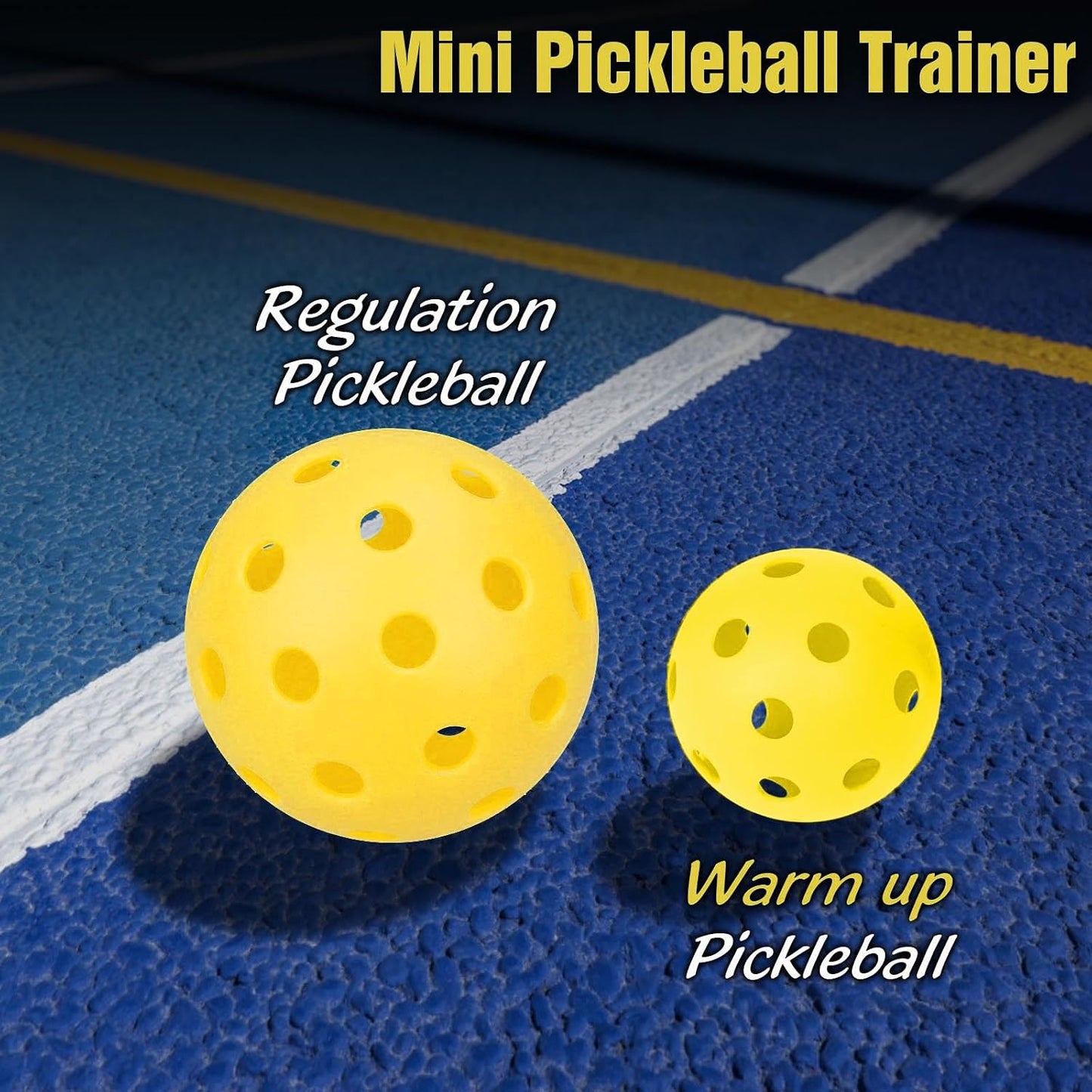 Mini Pickleball Training Balls - Warm Up Pickleball Drills, Enhance Reaction Time & Hand-Eye Coordination | Ideal Gift for All Ages and Skill Level