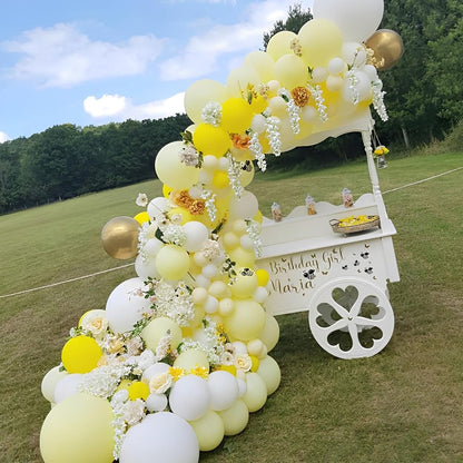 110pcs Pastel Yellow Light Yellow Latex Party Balloons, 12inch | for Graduation, Easter, Wedding, Birthday, Bridal Shower, Sunflower Party, Baby Shower, Anniversary Party Decorations
