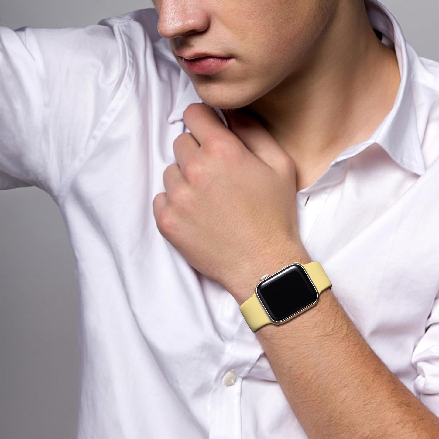 Sport Bands Compatible with Apple Watch 42mm 44mm 45mm 46mm 41mm 38mm 40mm 49mm for Women Men, Soft Silicone Strap for iWatch Wristband Series Ultra SE 11 10 9 8 7 6 5 4 3 2 1